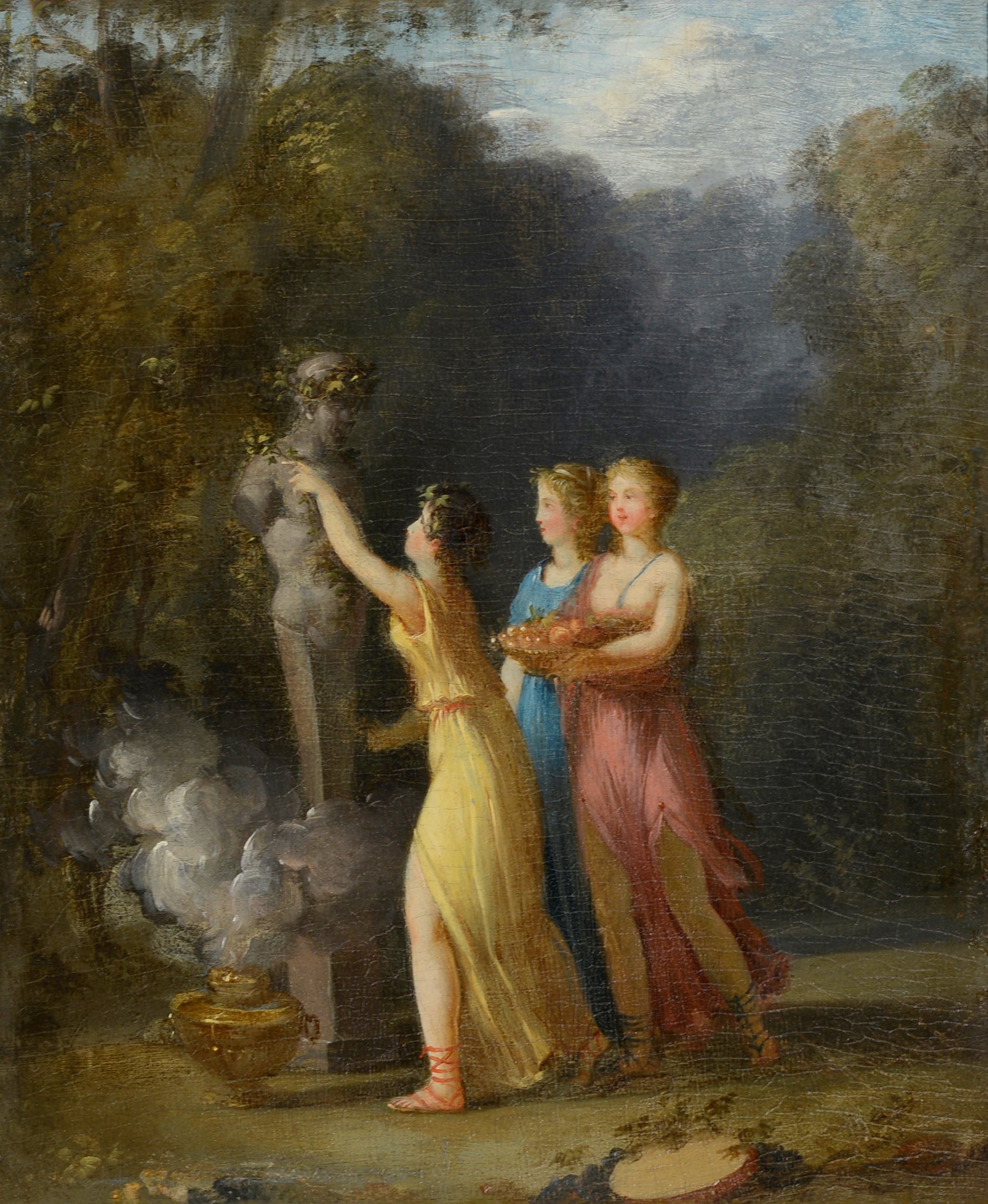 La Jeunesse De Bacchus Offrande Au Dieu Pan Galerie Christian Le Serbon